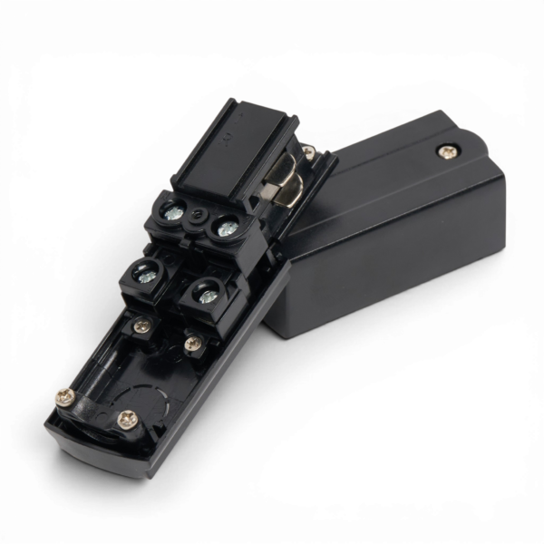 Invoerblok 3 fase track rail zwart -p