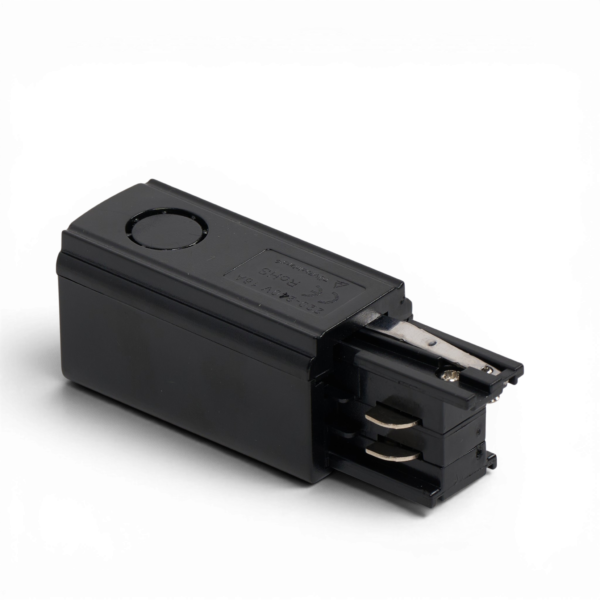 Invoerblok 3 fase track rail zwart -p