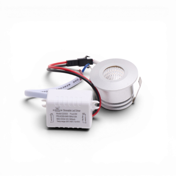 CRIUS_CR30105033D_______T107 4 CRIUS mini spot 3W 3000k inclusief driver Fase-dimmen