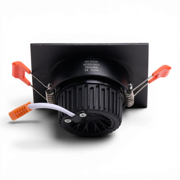 CRIUS_CR3041053________T113 6 CRIUS Vierkant Verstelbare Spot 5W 3000k Zwart inclusief driver Fase-dimmen