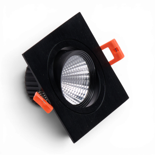 CRIUS_CR3041053________T113 9 CRIUS Vierkant Verstelbare Spot 5W 3000k Zwart inclusief driver Fase-dimmen
