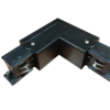Hoek-connector 3 fase track rail zwart -p