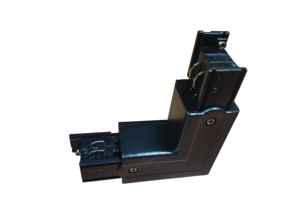 Hoek-connector 3 fase track rail zwart -p