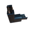 Hoek-connector 3 fase track rail zwart -p