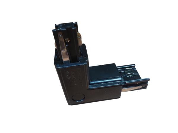 Hoek-connector 3 fase track rail zwart -p