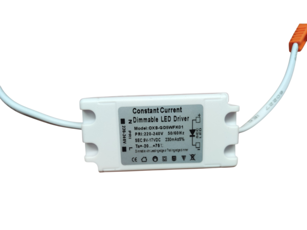 CRIUS Ronde Spot 5W 3000k Zwart inclusief driver Fase-dimmen