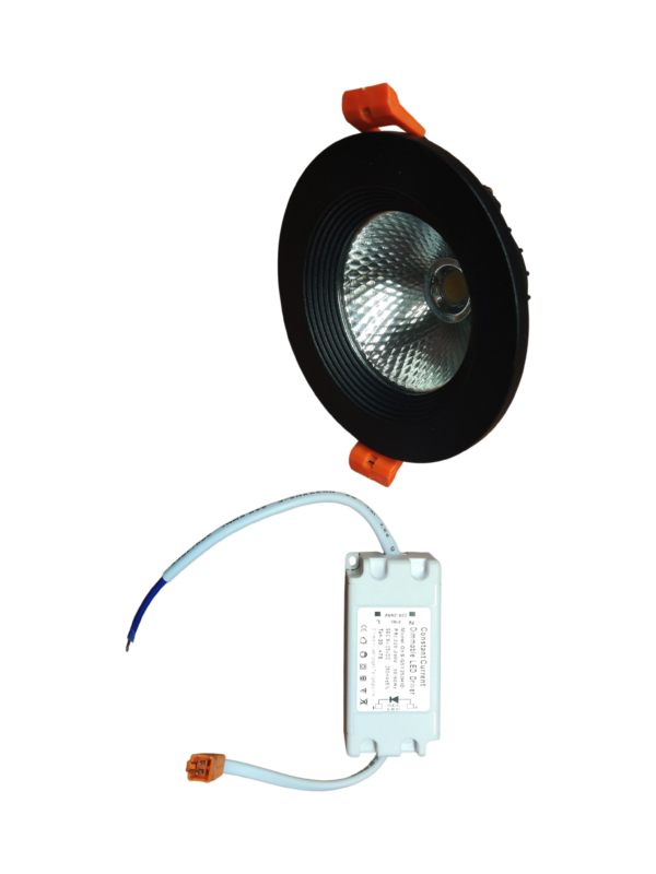 CRIUS Ronde Spot 5W 3000k Zwart inclusief driver Fase-dimmen