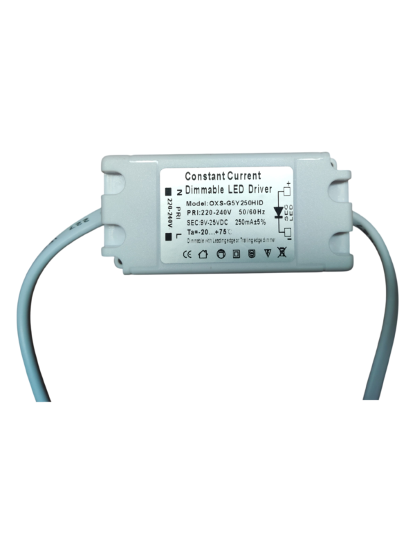 CRIUS Ronde Spot 5W 3000k Zwart inclusief driver Fase-dimmen
