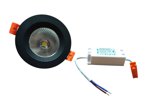 CRIUS Ronde Spot 5W 3000k Zwart inclusief driver Fase-dimmen