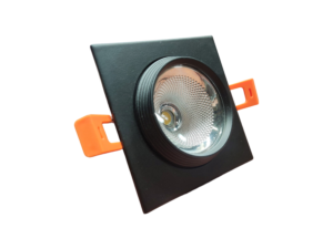 CRIUS Vierkant Spot 5W 3000k Zwart inclusief driver Fase-dimmen