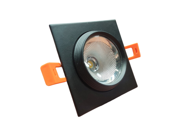 CRIUS Vierkant Spot 5W 3000k Zwart inclusief driver Fase-dimmen