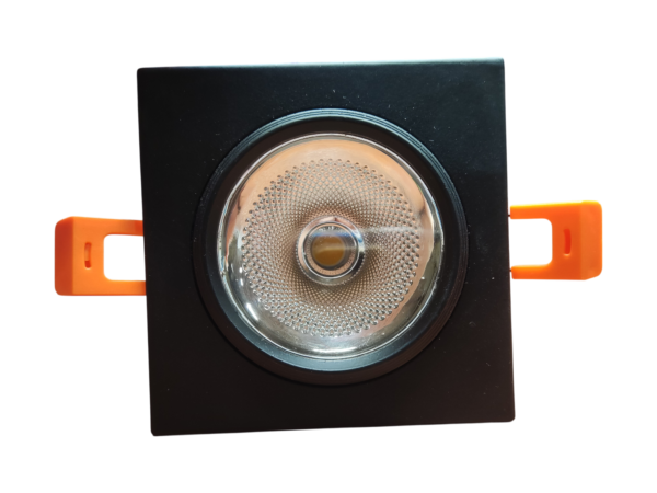 CRIUS Vierkant Spot 5W 3000k Zwart inclusief driver Fase-dimmen