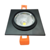 CRIUS Vierkant Spot 5W 3000k Zwart inclusief driver Fase-dimmen
