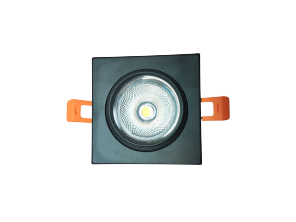 CRIUS Vierkant Spot 5W 3000k Zwart inclusief driver Fase-dimmen