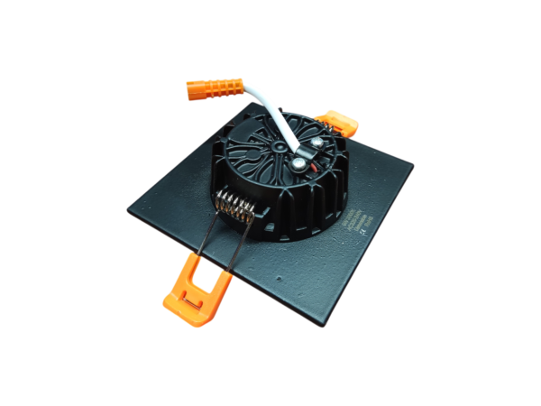CRIUS Vierkant Spot 5W 3000k Zwart inclusief driver Fase-dimmen