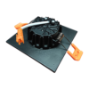 CRIUS Vierkant Spot 5W 3000k Zwart inclusief driver Fase-dimmen