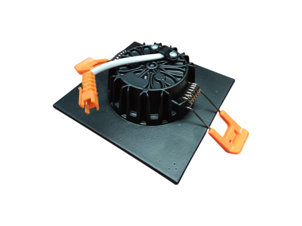 CRIUS Vierkant Spot 5W 3000k Zwart inclusief driver Fase-dimmen