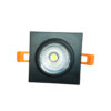 CRIUS Vierkant Spot 5W 3000k Zwart inclusief driver Fase-dimmen