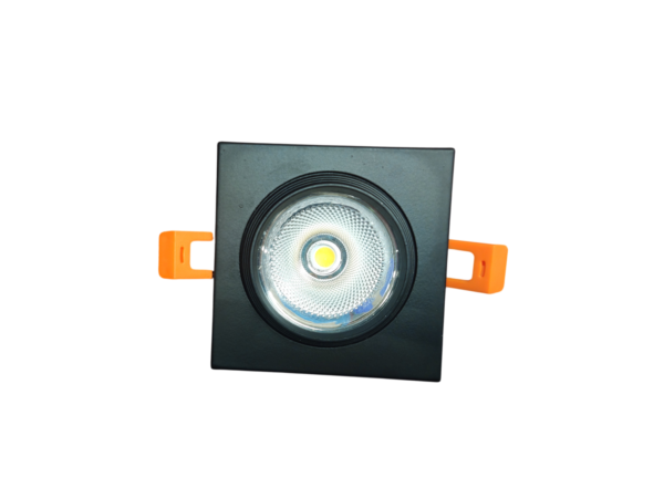CRIUS Vierkant Spot 5W 3000k Zwart inclusief driver Fase-dimmen