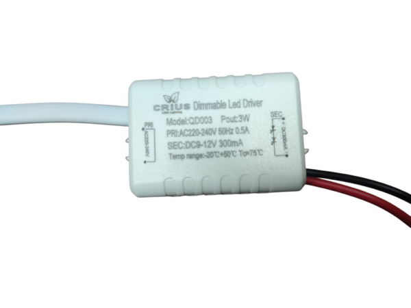 CRIUS mini spot 3W 3000k inclusief driver Fase-dimmen