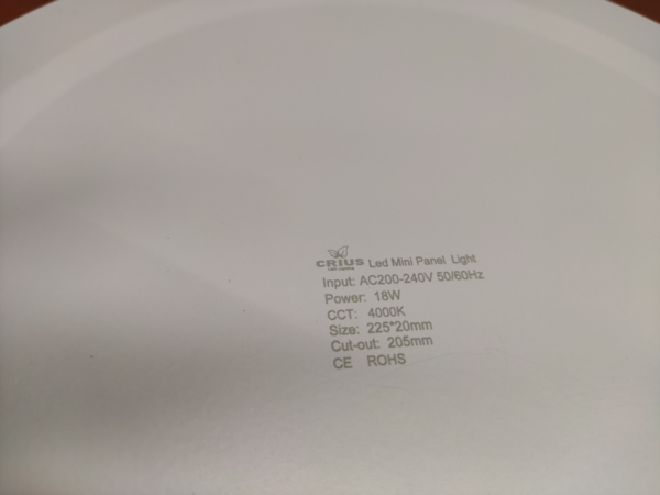 CRIUS rond paneel 18W 4000k inclusief philips driver -P
