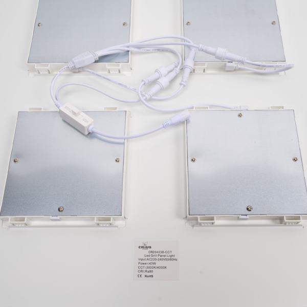 CRIUS_CR204238-CCT 4 CRIUS UGR16 Paneel 60x60cm 40W CCT 3000K-4000K